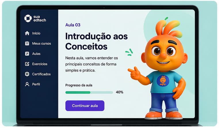 Plataforma · Interface de curso